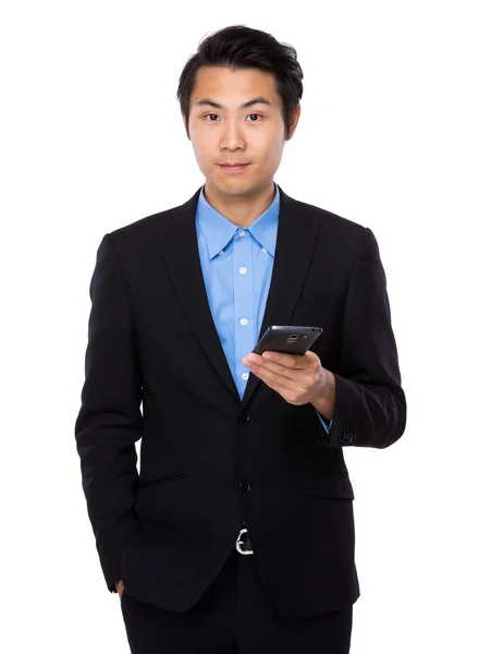 Businessman using mobile phone — Stock Photo, Image