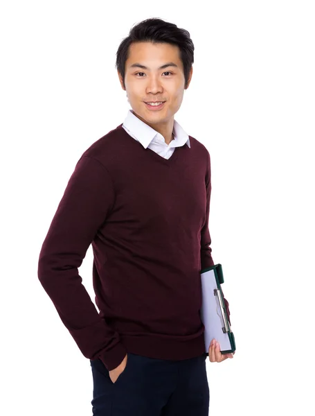 Man with clipboard — Stock Photo, Image