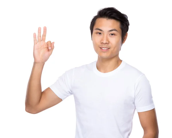 Man with ok sign — Stock Photo, Image