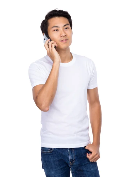 Man talking on cellphone — Stock Photo, Image