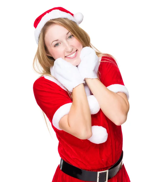 Woman in christmas costume — Stock Photo, Image