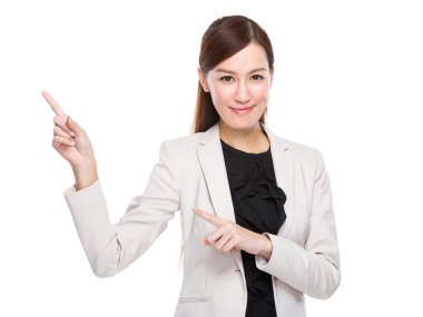 iş kadını iki parmağınızla işaret