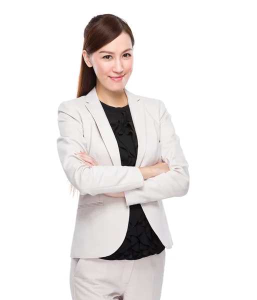 Businesswoman with arms crossed — Stock Photo, Image