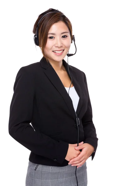 Operadora de call center feminino — Fotografia de Stock