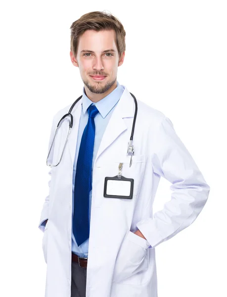 Male doctor with stethoscope — Stock Photo, Image