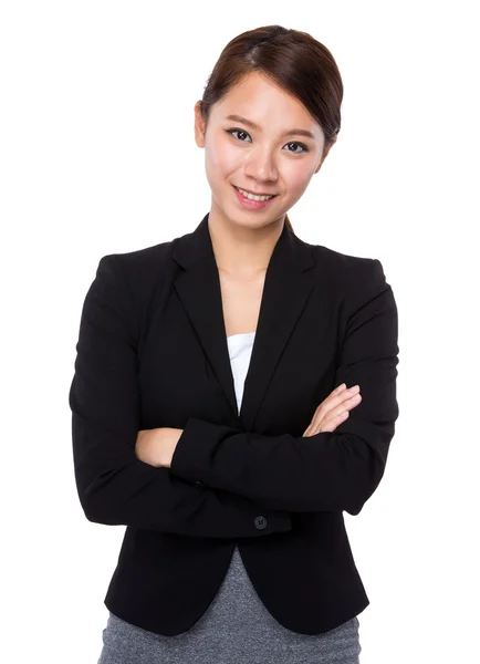 Businesswoman with arms crossed — Stock Photo, Image