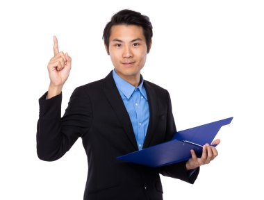 işadamı ile parmak noktası