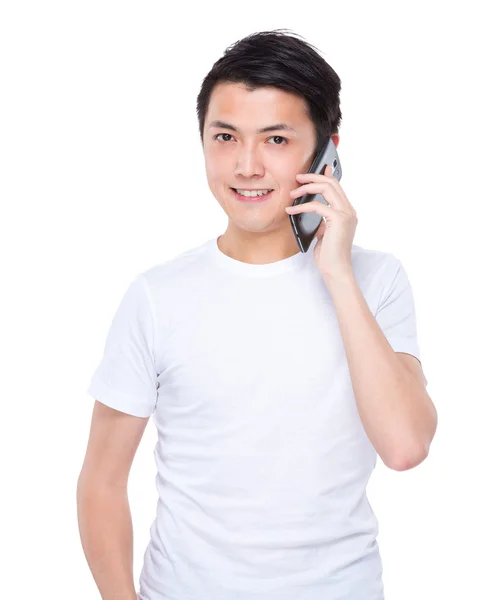 Man talking on cellphone — Stock Photo, Image