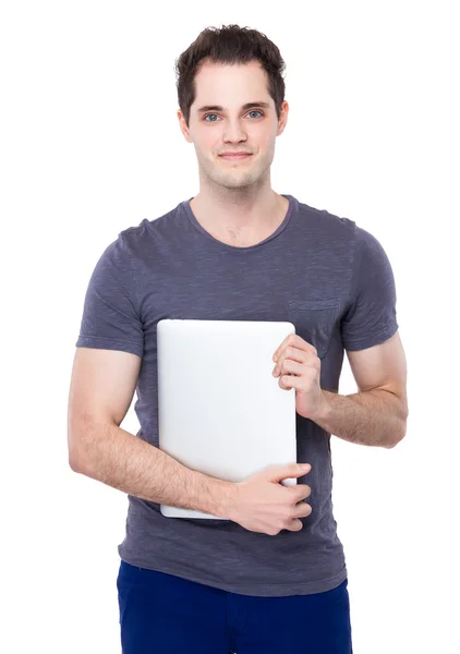 Man with notebook computer — Stock Photo, Image