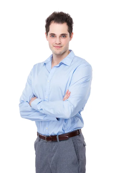 Young businessman with arms crossed — Stock Photo, Image