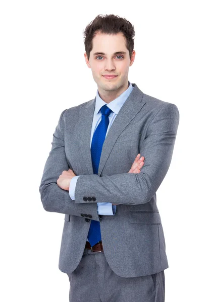 Young businessman with arms crossed — Stock Photo, Image