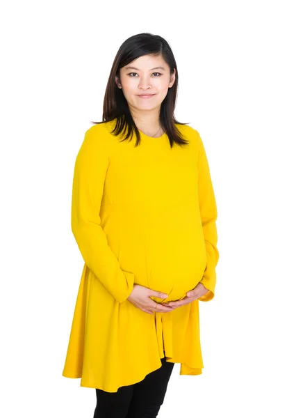 Gravid asiatisk kvinna — Stockfoto