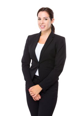 Beyaz iş kadını portre