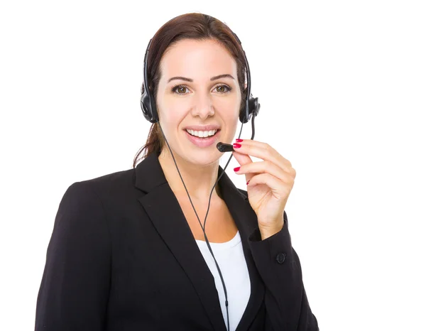 Operadora de call center feminino — Fotografia de Stock