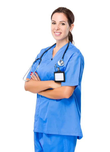 Médico caucásico femenino — Foto de Stock