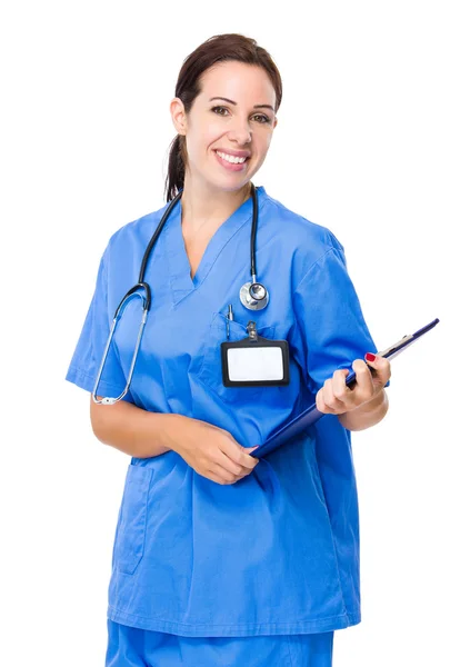 Médico caucásico femenino — Foto de Stock