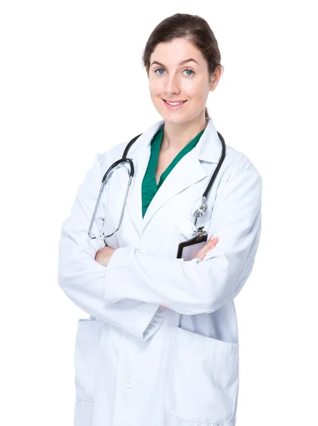 Médica caucasiana feminina — Fotografia de Stock