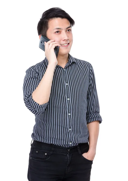 Young businessman with cellphone — Stock Photo, Image