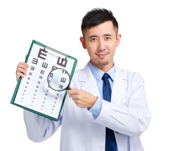 Young optical doctor clipart