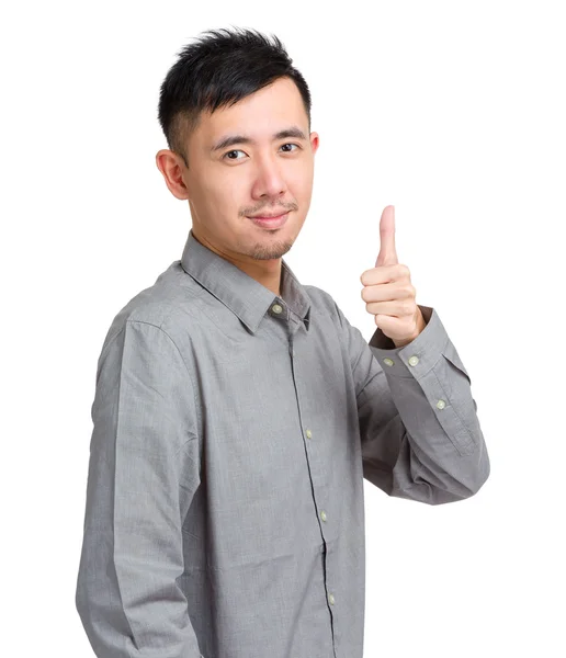 Young man with thumb up — Stock Photo, Image