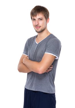 kollarını çapraz yakışıklı adam