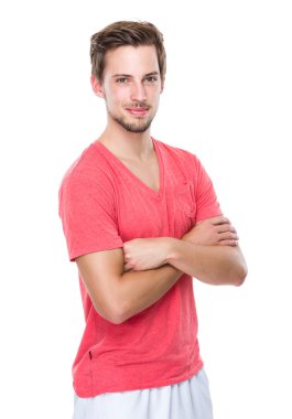 kollarını çapraz yakışıklı adam