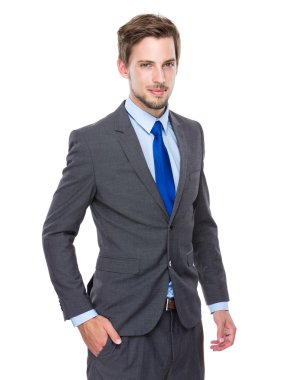 Handsome confident businessman