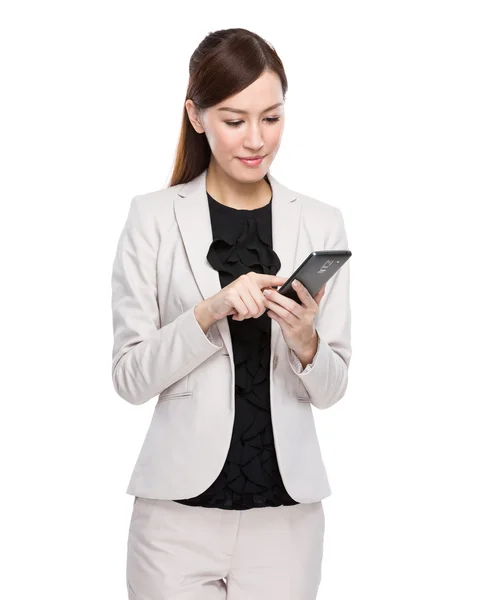 Business Woman using a cellphone — Stock Photo, Image