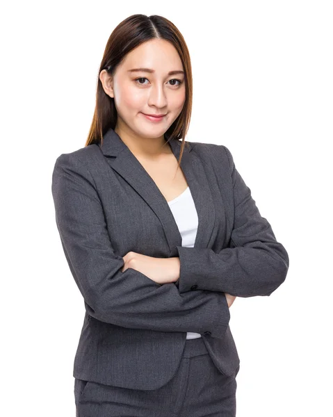 Businesswoman with arms crossed — Stock Photo, Image