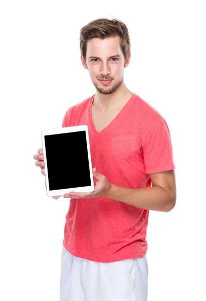 Uomo con tablet digitale — Foto Stock