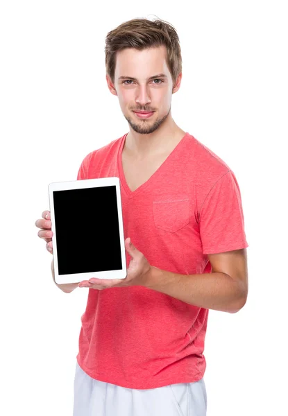 Uomo con tablet digitale — Foto Stock