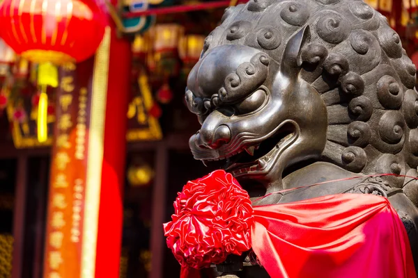 Kínai oroszlán szobor — Stock Fotó