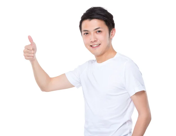 Asian man with thumb up — Stock Photo, Image