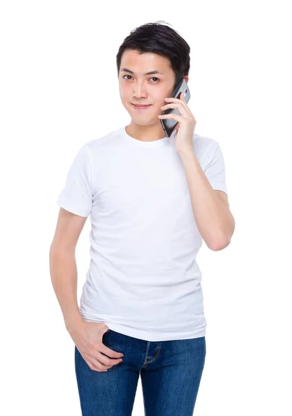 Man talking on mobile phone — Stock Photo, Image