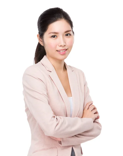 Businesswoman with arms crossed — Stock Photo, Image