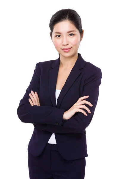 Businesswoman with arms crossed — Stock Photo, Image