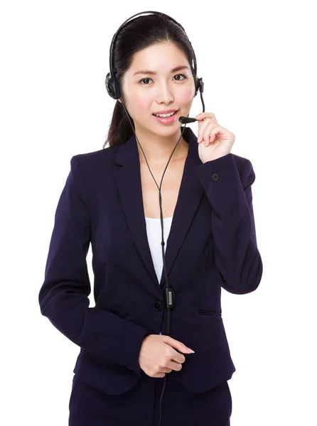 Asiatische weiblich customer services operator — Stockfoto