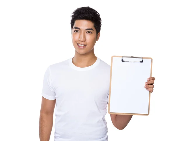 Man with clipboard — Stock Photo, Image