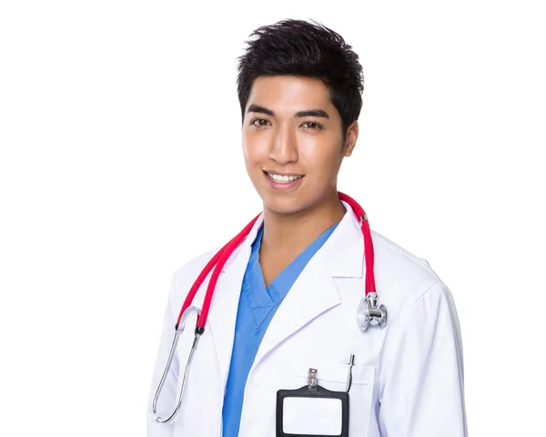 Handsome doctor with stethoscope — Stock Photo, Image