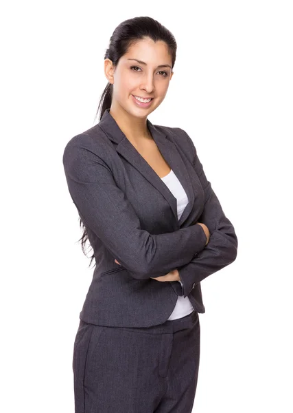 Businesswoman with arms crossed — Stock Photo, Image