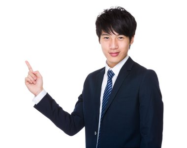 işadamı ile parmak noktası