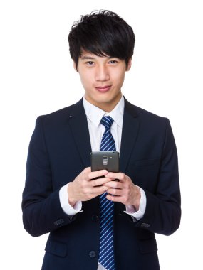 cep telefonu kullanarak iş adamı