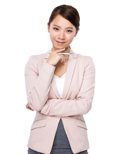 Young beautiful businesswoman — Stock Photo, Image