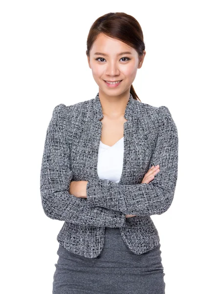 Businesswoman with arms crossed — Stock Photo, Image