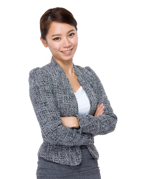 Businesswoman with arms crossed — Stock Photo, Image