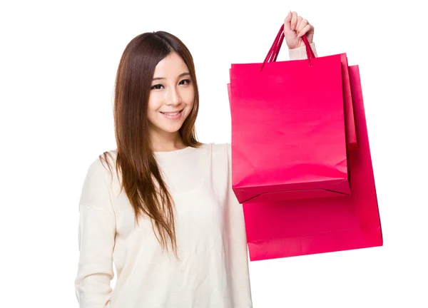 Donna con shopping bags — Foto Stock