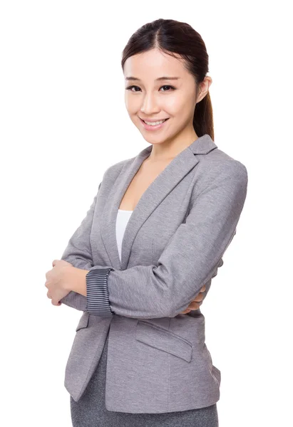 Businesswoman with arms crossed — Stock Photo, Image