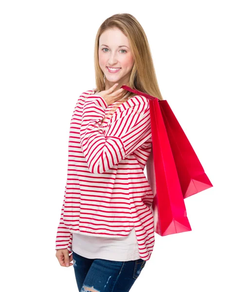 Mujer con bolsas de compras — Foto de Stock