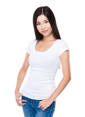 Genç güzel kadın.