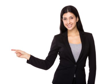 iş kadını ile parmak noktası